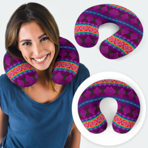 gb nat00680 pattern purple native u shaped travel pillow 1