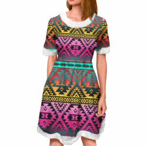 gb nat00689 pattern native womens adult christmas dress