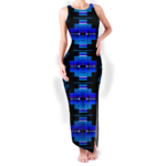 gb nat00720 02 pattern native round neck double slit sundress