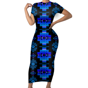 gb nat00720 02 pattern native short sleeved body dress