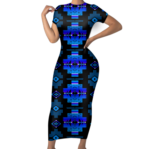 gb nat00720 02 pattern native short sleeved body dress