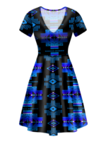 gb nat00720 02 pattern native v neck dress