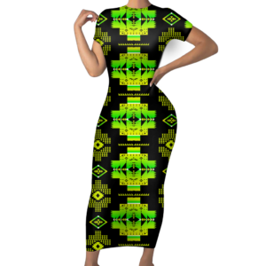 gb nat00720 07 pattern native short sleeved body dress