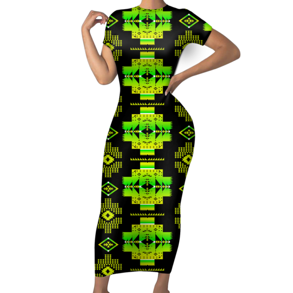 gb nat00720 07 pattern native short sleeved body dress