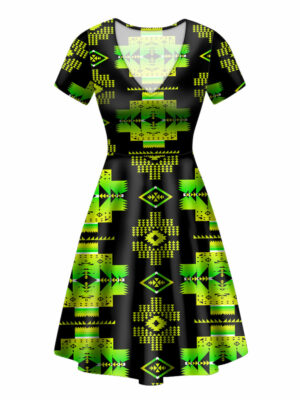 gb nat00720 07 pattern native v neck dress