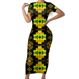 gb nat00720 08 pattern native short sleeved body dress