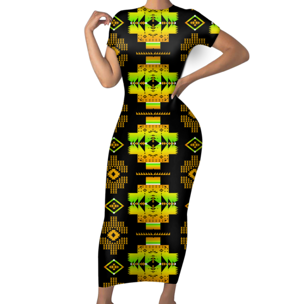 gb nat00720 08 pattern native short sleeved body dress