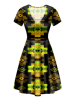 gb nat00720 08 pattern native v neck dress