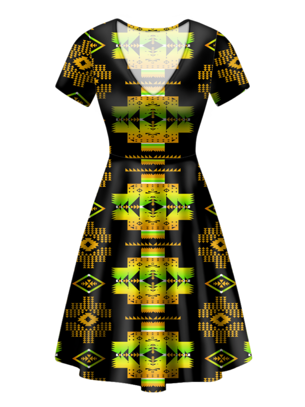 gb nat00720 08 pattern native v neck dress