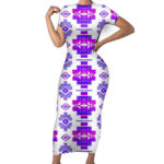 gb nat00720 10 pattern native short sleeved body dress