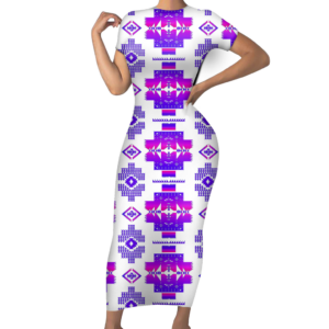 gb nat00720 10 pattern native short sleeved body dress