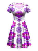 gb nat00720 10 pattern native v neck dress