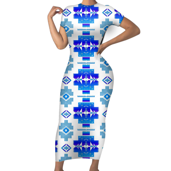 gb nat00720 11 pattern native short sleeved body dress