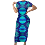 gb nat00720 12 pattern native short sleeved body dress