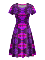 gb nat00720 15 native tribes pattern round neck dress