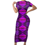 gb nat00720 15 pattern native short sleeved body dress