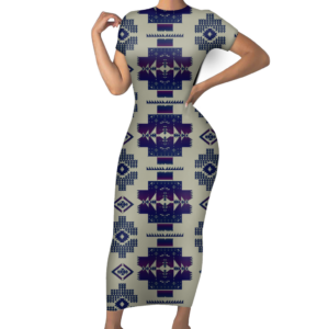 gb nat00720 17 pattern native short sleeved body dress