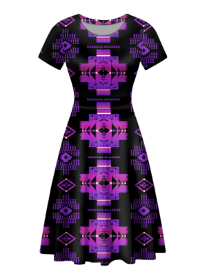 gb nat00720 native tribes pattern round neck dress