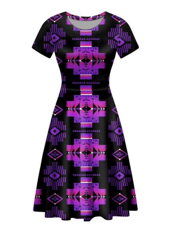 gb nat00720 native tribes pattern round neck dress