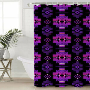 gb nat00720 purple pattern shower curtain