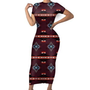 gb nat00766 03 pattern native short sleeved body dress