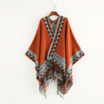geometric color poncho