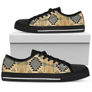 geometric united tribe symbol native american pride low top shoes