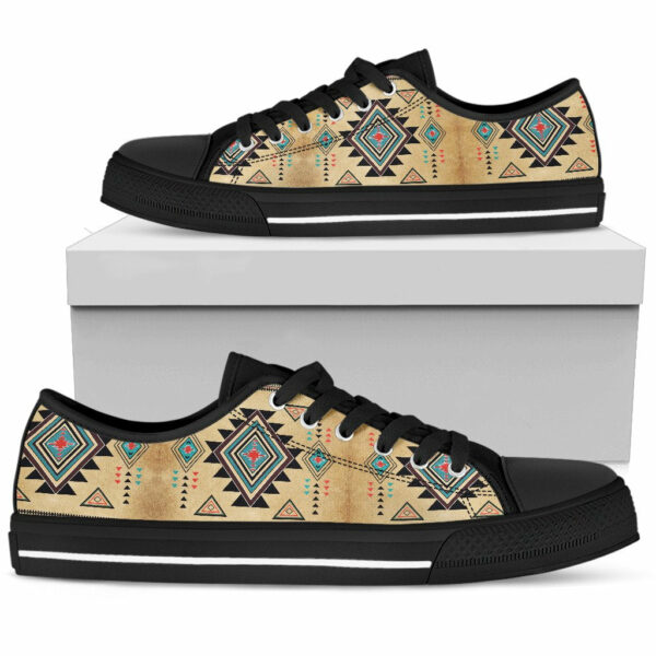 geometric united tribe symbol native american pride low top shoes