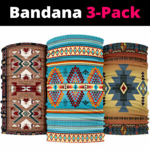geometry pattern turquoise native american bandana 3 pack new 1