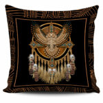 golden owl dreamcatcher native american pillow covers