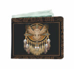 golden owl dreamcatcher native american pride wallet