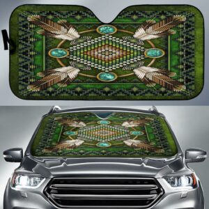 green mandala native american pride auto sun shades