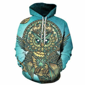 green owl native american indian 3d sweatshirt hoodie pullover no link