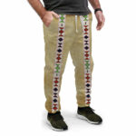 grey pattern native sweatpants