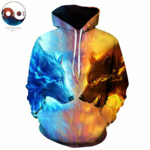 ice and fire wolves native american design 3d hoodies no link 1