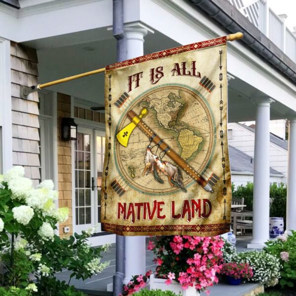 it is all native land native american flag