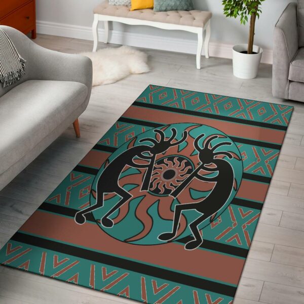 kokopelli myth blue native american rug area no link