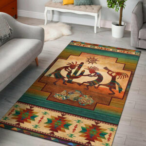 kokopelli myth native american area rug no link 1