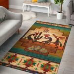 kokopelli myth native american area rug no link