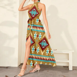 light blue pattern dress maxi ligation