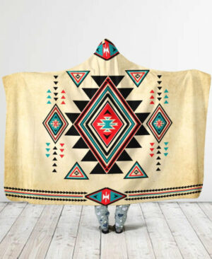 light colored hooded blanket
