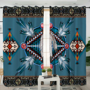 lvr0015 patternblue mandala living room curtain