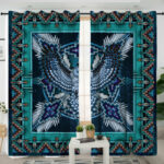 lvr0017 pattern red mandala living room curtain