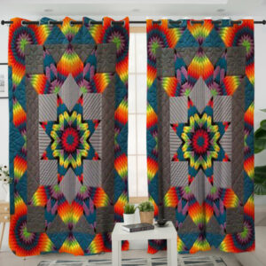 lvr0040 pattern native american living room curtain