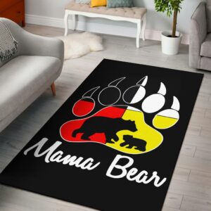 mama bear native american area rug