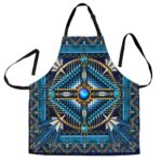 mandala blue native american apron