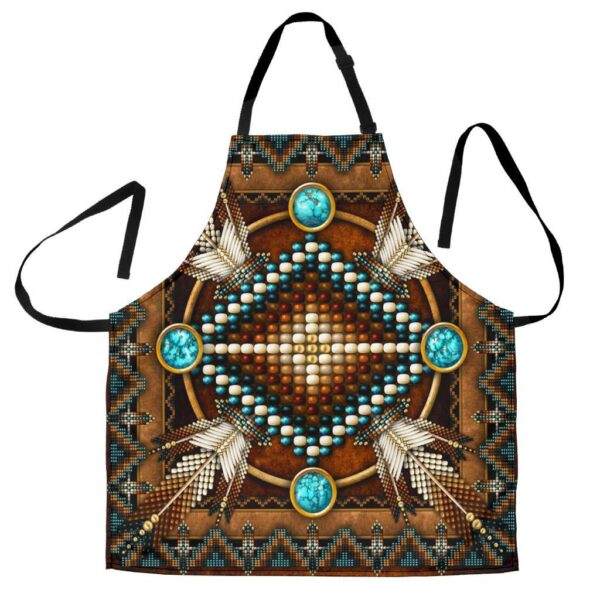 mandala brown native american apron