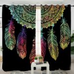 mandala dreamcatcher native american design window living room curtain
