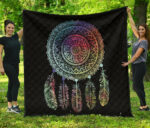 mandala dreamcatcher native american premium quilt