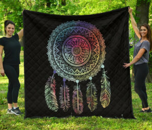 mandala dreamcatcher native american premium quilt